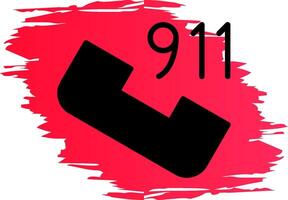 appel 911 Créatif icône conception vecteur