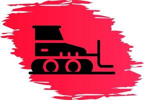 conception d'icône créative de bulldozer vecteur