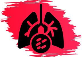 conception d'icône créative de cancer du poumon vecteur