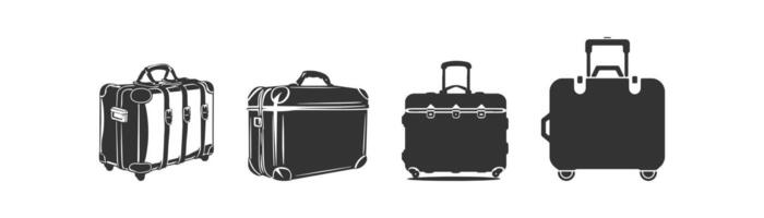 valise icône ensemble. vecteur illustration conception.