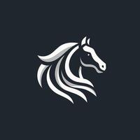 cheval logo vecteur conception inspiration, monochrome emblème de cheval tête isolé sur blanc, silhouette vecteur illustration, parfait pour animal ferme ou communauté emblème,