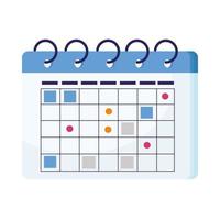 calendrier du mois bleu vecteur