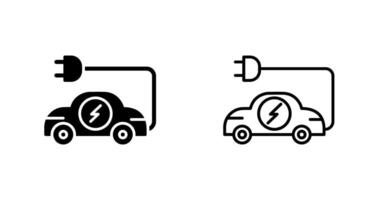 icône de vecteur de voiture électrique