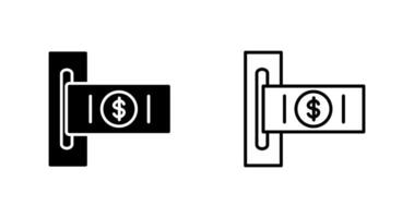 icône de vecteur de fente de billets