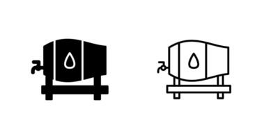 baril avec icône de vecteur de robinet