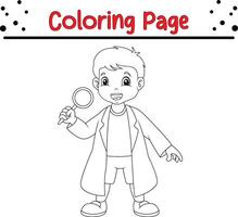 content les enfants coloration page vecteur