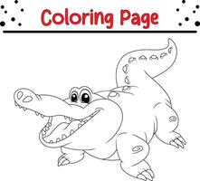 coloriage de crocodile pour les enfants vecteur