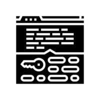 mots clés seo glyphe icône vecteur illustration