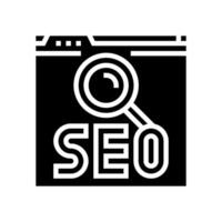 seo chercher moteur optimisation glyphe icône vecteur illustration