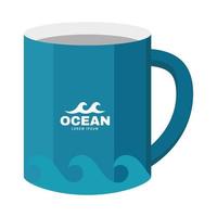 tasse d'identité de l'océan vecteur