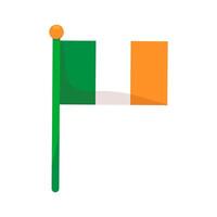 irlandais drapeau flottant dans vent Irlande bannière icône vecteur