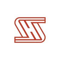 sophistiqué initiale lettre sh ou hs logo vecteur