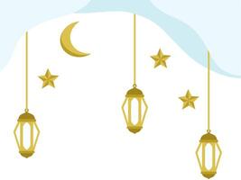 lanterne Cadre ramadhan kareem Contexte vecteur