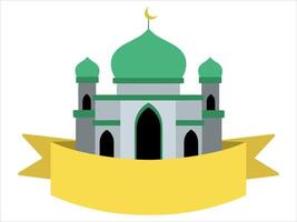 mosquée eid Al fitr Contexte vecteur