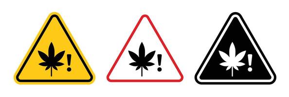 cannabis emballage avertissement signe vecteur