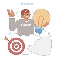 incubateur concept. vecteur illustration.