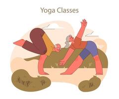 yoga Des classes concept. vecteur