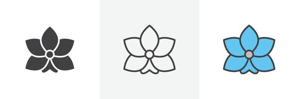 icône d'orchidée papillon vecteur