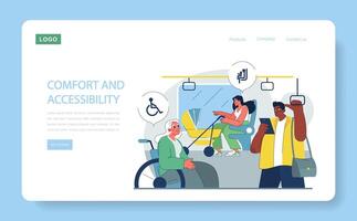 confort et accessibilité concept. vecteur