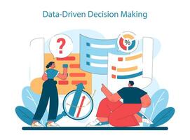 stratégique Les données une analyse pour affaires croissance. vecteur