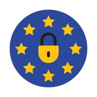 GDPR conformité vecteur plat icône