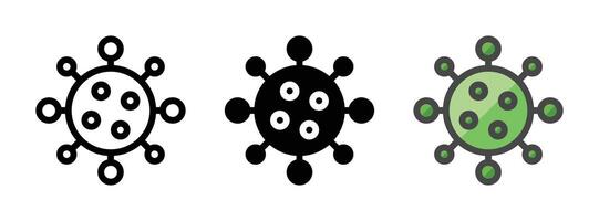 polyvalent grippe virus vecteur icône dans contour, glyphe, rempli contour style