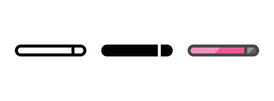 polyvalent stat bar vecteur icône dans contour, glyphe, rempli contour style