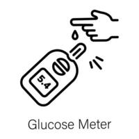 branché glucose mètre vecteur