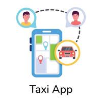 branché Taxi app vecteur
