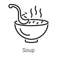 concepts de soupe à la mode vecteur