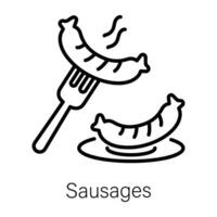 concepts de saucisses à la mode vecteur