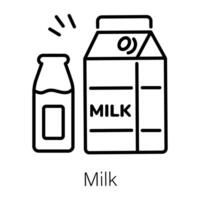 concepts de lait à la mode vecteur