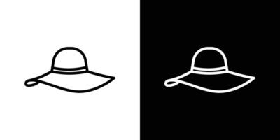 icône de chapeau de femme vecteur