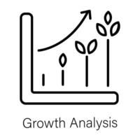 analyse de la croissance à la mode vecteur