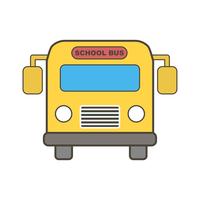 Icône d&#39;autobus scolaire de vecteur