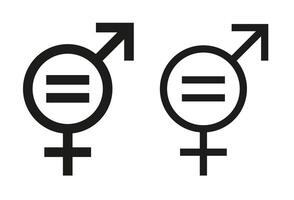 icône de l'égalité des sexes vecteur