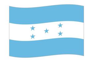 agitant le drapeau du pays honduras. illustration vectorielle. vecteur