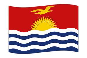 agitant le drapeau du pays kiribati. illustration vectorielle. vecteur