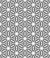 motif abstrait sans couture noir et blanc. arrière-plan et toile de fond. conception ornementale en niveaux de gris. vecteur