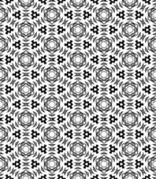 motif abstrait sans couture noir et blanc. arrière-plan et toile de fond. conception ornementale en niveaux de gris. vecteur