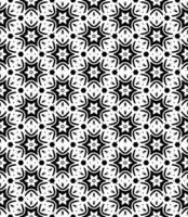 motif abstrait sans couture noir et blanc. arrière-plan et toile de fond. conception ornementale en niveaux de gris. vecteur