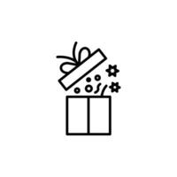 icône de boîte cadeau ouverte vecteur