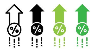 l'intérêt croissance icône vecteur