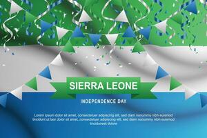 sierra leone indépendance journée Contexte. vecteur