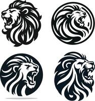 rugissement vecteur Lion logos illustration