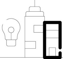 bâtiment une affaires Créatif icône conception vecteur