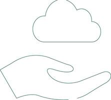 nuage dans mains Créatif icône conception vecteur