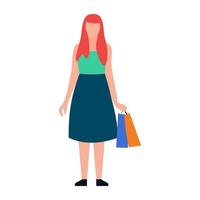 concepts de shopping pour adolescents vecteur