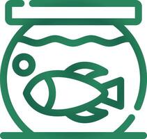 conception d'icône créative de bol de poisson vecteur