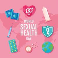célébration de la journée mondiale de la santé sexuelle vecteur